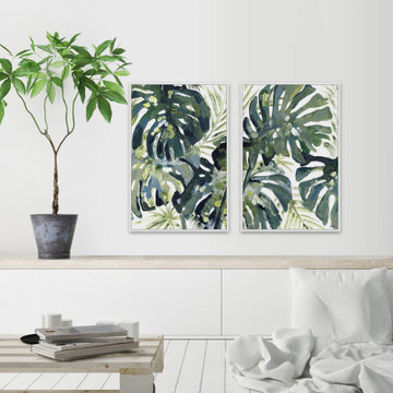 Watercolor Leaf II Diptych