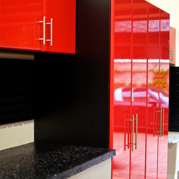 Custom Red Cabinets