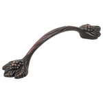 Century Hardware - Vineyard Pull, Weathered Bronze With Copper - Vineyard Collection Weathered Bronze with Copper Pull: 96 mm (3.78 inches) center-to-center hole spacing, an overall length of 6-1/4 inches and a nice projection of 1-1/4 inches.