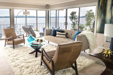 Living room - contemporary living room idea in Seattle