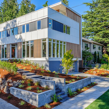 Hawthorne Hills modern house yard and exterior