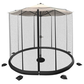 Patio Umbrella Mosquito Net Bug Screen to Keep Out Insects, 9ft