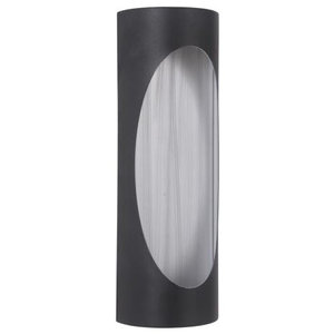 Archetype 18 Centered Led Indoor Outdoor Wall Light 3000k Black Modern Outdoor Wall Lights And Sconces By Buildcom Houzz