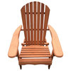W Unlimited Oceanic Wooden Patio Adirondack Chair in Walnut