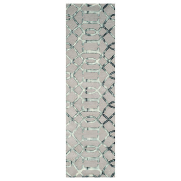 Safavieh Dip Dye Collection DDY712 Rug, Gray/Charcoal, 2'3"x6'