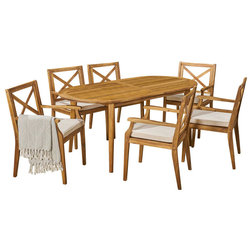 Transitional Outdoor Dining Sets by GDFStudio