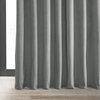 Signature Extra Wide Grommet Blackout Velvet Curtain, Silver Gray, 100"x84"