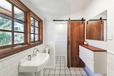 Design ideas for a country bathroom in Perth.