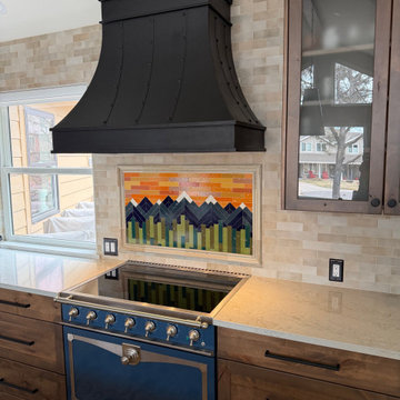Black Custom Copper Range Hood | Rustic Modern Kitchen in Centennial,CO