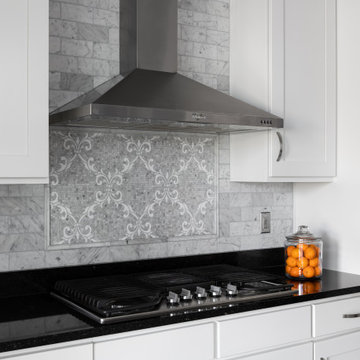 Kitchen Backsplash with Marble Mosaic Highlight