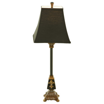 Tuscan Black Polystone Buffet Lamp 49964