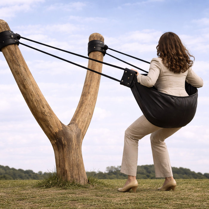 lady on a swing