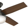 Hunter Fan Company 44" Dempsey Noble Bronze Ceiling Fan With Light/Remote