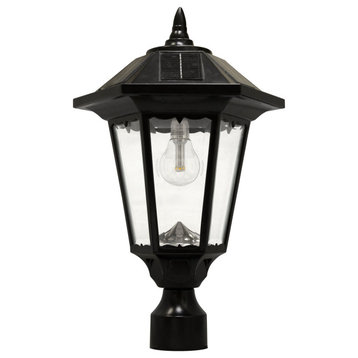 Solar Powered Windsor Bulb Light, Black