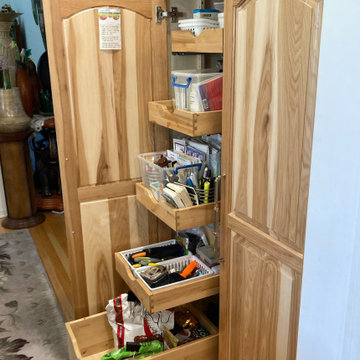 Traditional Kitchen Remodel Done in New Hickory Wood Cabinets