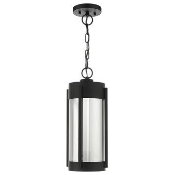 Sheridan 2 Light Black/Brushed Nickel Candles Medium Outdoor Pendant Lantern