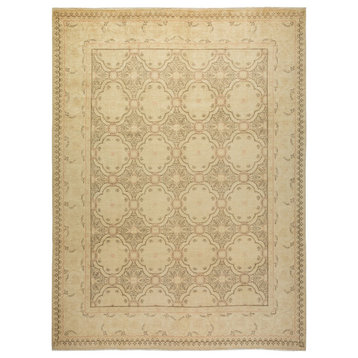 Eclectic, One-of-a-Kind Hand-Knotted Area Rug Ivory, 7'9"x10'5"