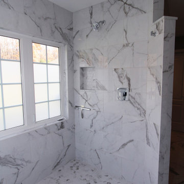 Reisterstown Sauna & Marble Stylish Master Bathroom