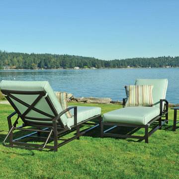 Outdoor Metal Chaise Lounge