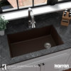 Karran Undermount Quartz Composite 32" Single Bowl Kitchen Sink, Brown
