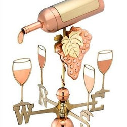 Wine Bottle Weathervane-917P - Weather Vanes
