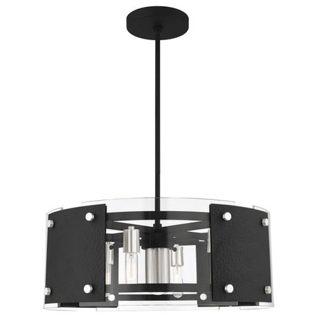 Barcelona 7 Light Chandelier, Black, 27.25"