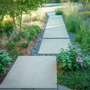 Modern Concrete Front Walk - Mequon