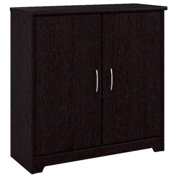Cabot Small Storage Cabinet with Doors in Espresso Oak - Engineered Wood