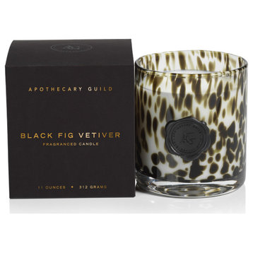 AG Opal Glass Candle Jar in Gift Box, Black Fig Vetiver