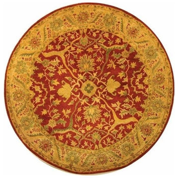 Safavieh Antiquity Collection AT14 Rug, Rust, 6' Round