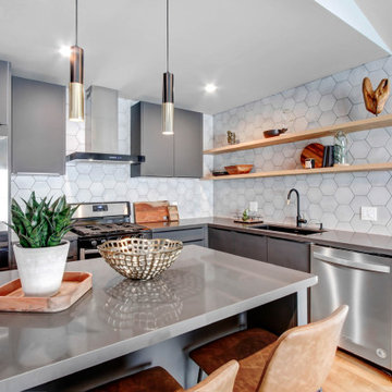Modern Kitchen & Living Room Remodel by Priority Remodeling in Sherman Oaks, CA