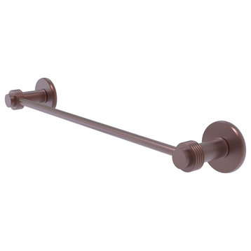 Mercury 30" Towel Bar with Groovy Accent, Antique Copper