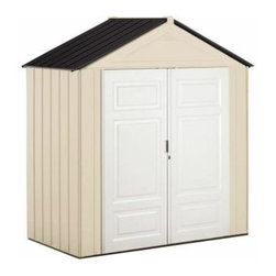 Rubbermaid - Rubbermaid Storage Building. Big Max Junior 3 ft. x 7 ft. Storage Shed - Baskets