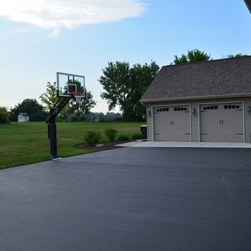 Michael F's Pro Dunk Platinum Basketball System on a 40x32 in Fond du Lac, WI