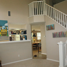front room: before and after