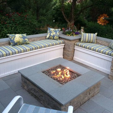 Gas fire pit and patio