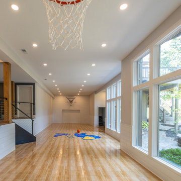 Two-Tiered Basement Designed for Family Fun