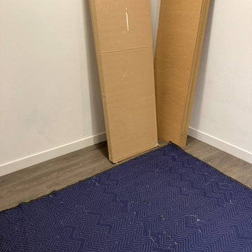 IKEA Pax System with Hasvik Sliding Doors Assembly in a Tight Space - Toronto Co