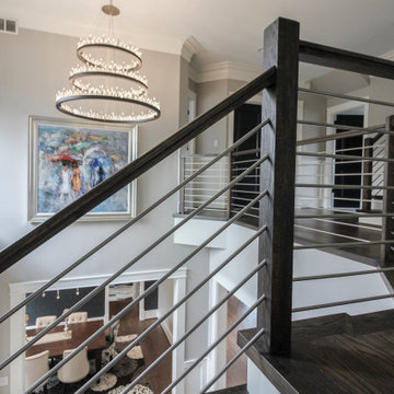 Project #72 | Modern Staircase with Horizontal Steel Rod Railing