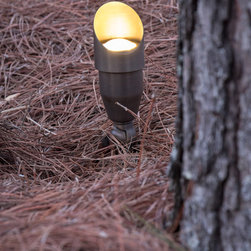 Roswell, GA House Project Brass Accent Up Lighting Fixture - Outdoor Lighting