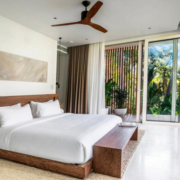Luxury Tropical Villa Interior Bedroom in Koh Phangan, Thailand