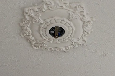 Install crown , picture frame on walls ,Chair rail , Paint walls & trim