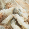 Tache Super Soft Brown Russian Lynx Faux Fur Throw Blanket, 50"x60"