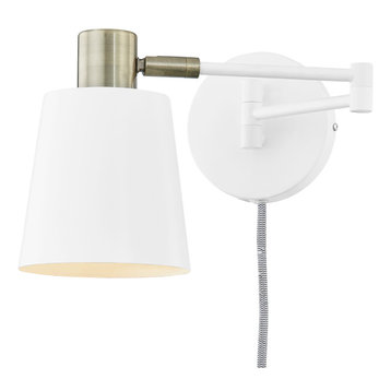 Alexi Plug-In Wall Sconce, White