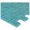 12"x12" Glass Tile Blends Twilight Series, Turquoise