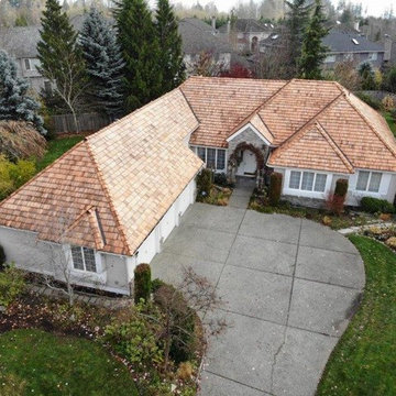 After Photo: Medium Untreated Resawn Cedar Shakes - Sammamish, WA