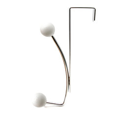 Evideco - Over-the-Door 2-Hook Rack Color: White - Robe & Towel Hooks