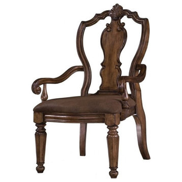 San Mateo Solid Wood Host Chair in Mahogany Brown Finish by Pulaski Furniture