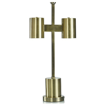 Cais Table Lamp Brass Finish On Metal Body Metal Shade