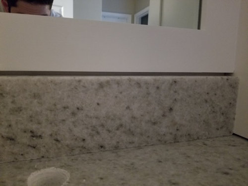 Bathroom Granite Countertops Not Properly Cut And Scribed